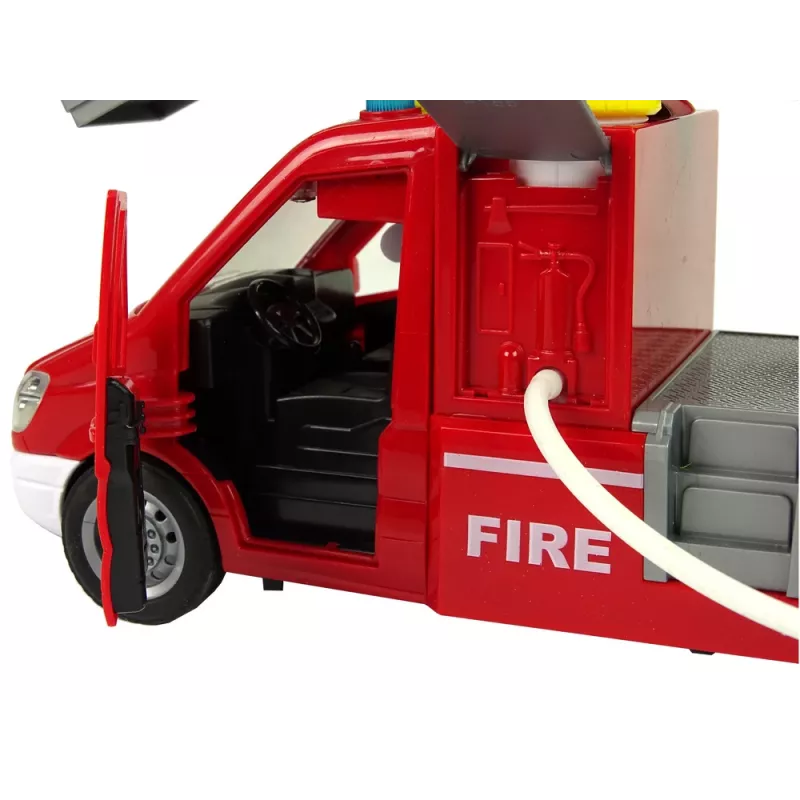 LEAN TOYS Hasičské auto červené zvuky vody svetlá