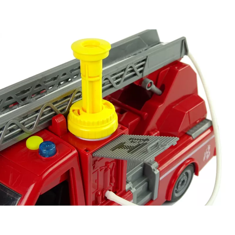 LEAN TOYS Hasičské auto červené zvuky vody svetlá