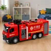LEAN TOYS hasičské auto s vodnou funkciou, kovová kabína, svetlá, zvuky 1:12