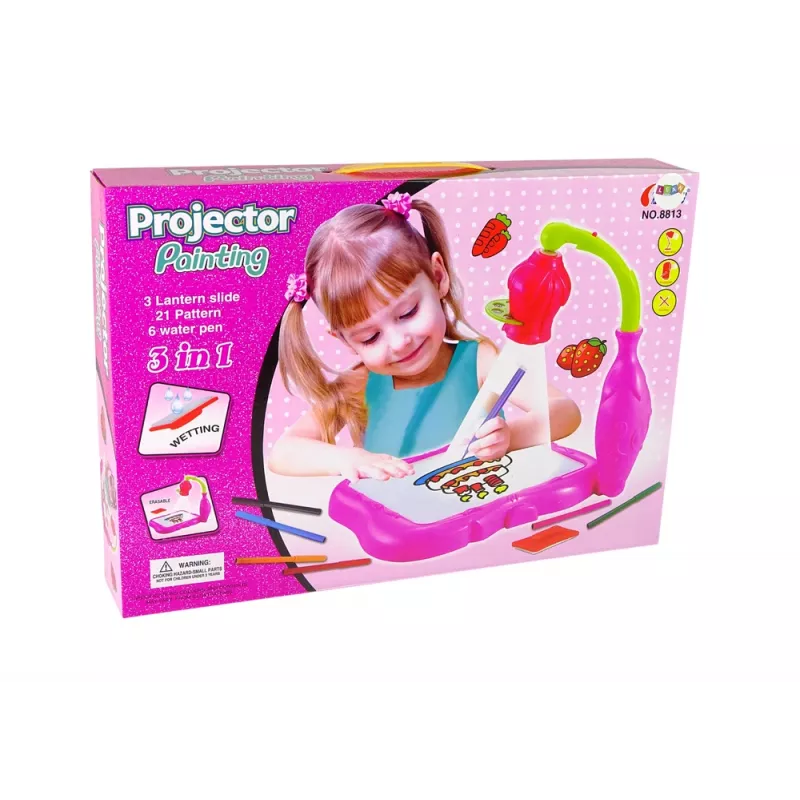 LEAN TOYS kvetinový projektor na kreslenie s čarovnými fixkami