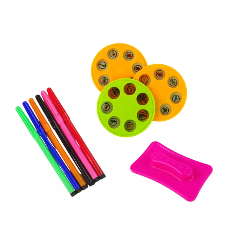 LEAN TOYS kvetinový projektor na kreslenie s čarovnými fixkami