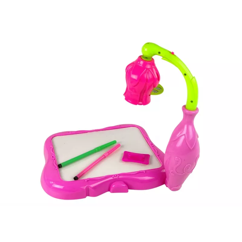LEAN TOYS kvetinový projektor na kreslenie s čarovnými fixkami