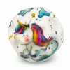 LEAN TOYS Penový balón s výstupkami na skákanie Anti-Stress jednorožec 7cm