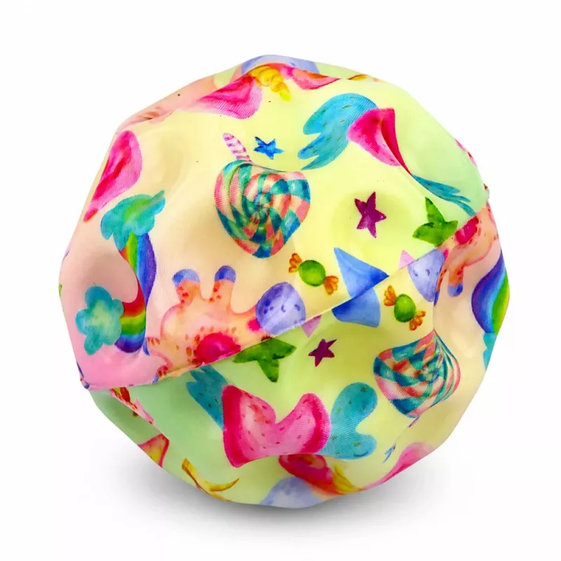 LEAN TOYS Penový balón s výstupkami na skákanie Anti-Stress jednorožec 7cm