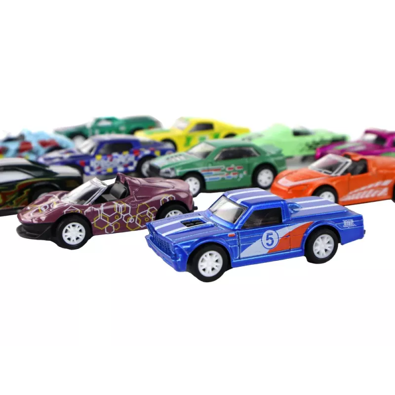 LEAN TOYS sada vozidiel Friction Drive 12 ELE kov 1:64