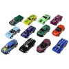 LEAN TOYS sada vozidiel Friction Drive 12 ELE kov 1:64