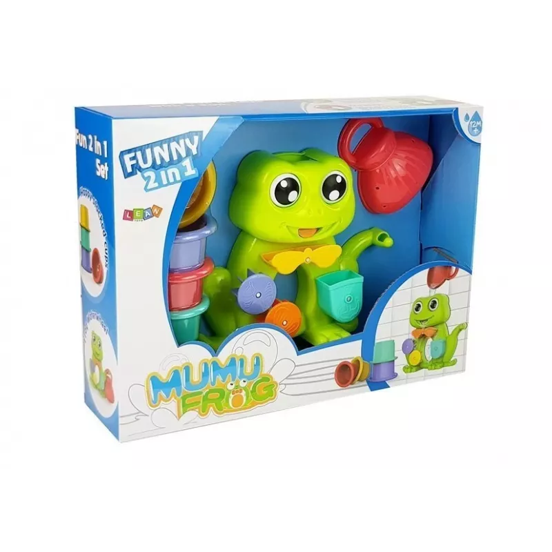 LEAN TOYS Žabí vodopád sada do kúpeľa + vedierka