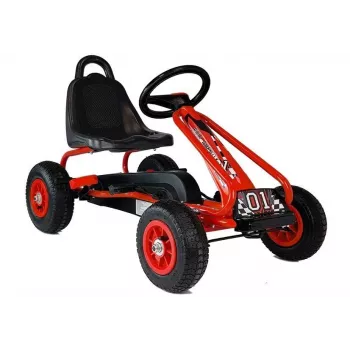 LEAN TOYS G201 pedálové go-kart červené