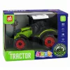 LEAN TOYS zelený traktor 15 cm s nárazovým pohonom