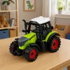 LEAN TOYS zelený traktor 15 cm s nárazovým pohonom