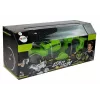 LEAN TOYS Gun Launcher Car 2 v 1 diaľkovo ovládané penové disky zelená