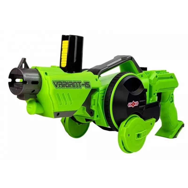LEAN TOYS Gun Launcher Car 2 v 1 diaľkovo ovládané penové disky zelená