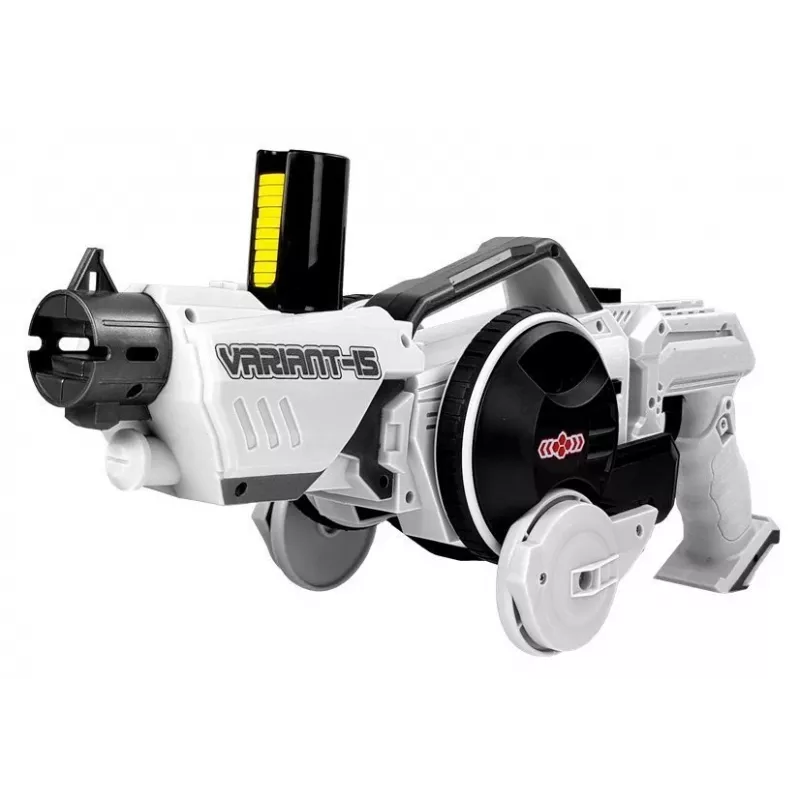 LEAN TOYS Gun Launcher Car 2 v 1 diaľkovo ovládané penové disky biela