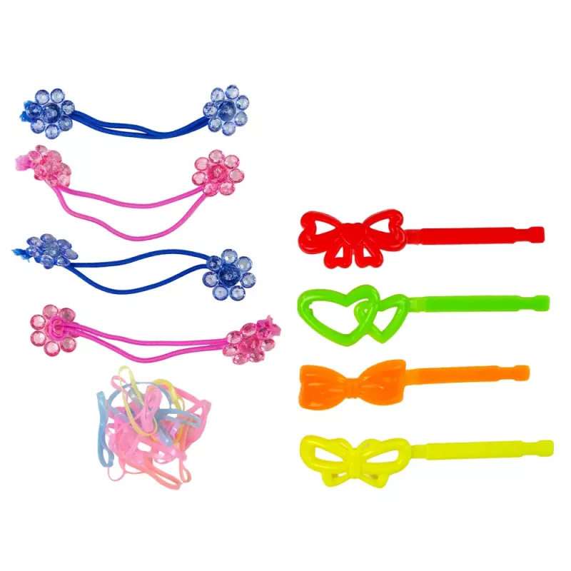 LEAN TOYS Sada na maľovanie vlasov pre deti 5 farieb s gumičkami