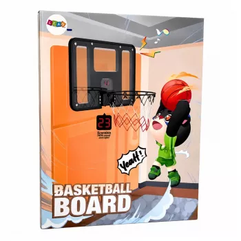 LEAN TOYS Závesný basketbalový kôš s doskou, počítadlom bodov, svetlami a zvukom