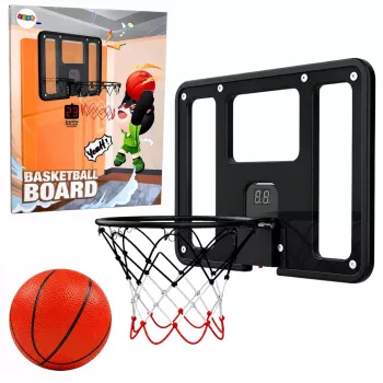 LEAN TOYS Závesný basketbalový kôš s doskou, počítadlom bodov, svetlami a zvukom