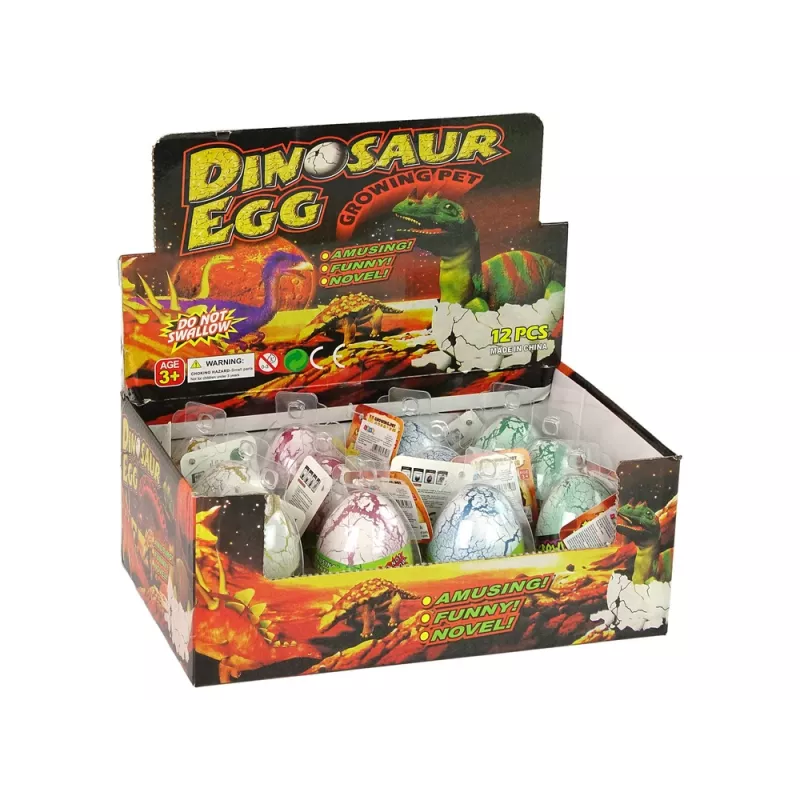 LEAN TOYS Hatching Magic dinosaurové vajíčko rastúce 6 cm biele