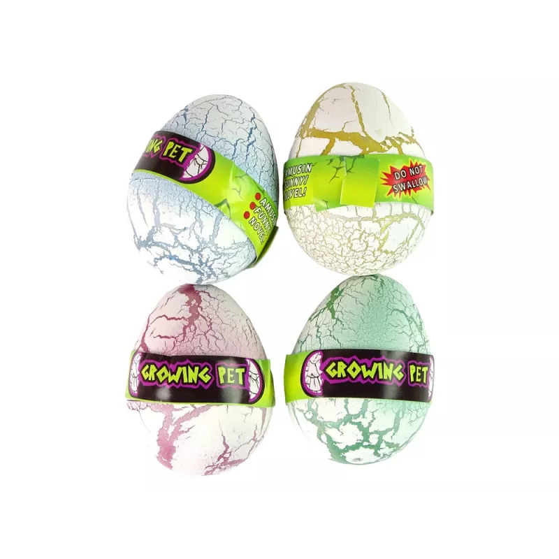 LEAN TOYS Hatching Magic dinosaurové vajíčko rastúce 6 cm biele