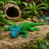 LEAN TOYS jašterica rohatá gumená figúrka naťahovacia realistická 20 cm