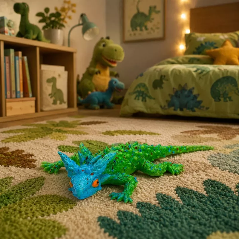LEAN TOYS jašterica rohatá gumená figúrka naťahovacia realistická 20 cm