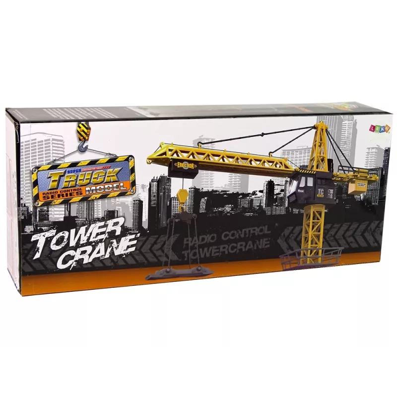 LEAN TOYS Obrovský žeriav s R/C diaľkovým ovládaním výška 183 cm 2 pracovné úrovne