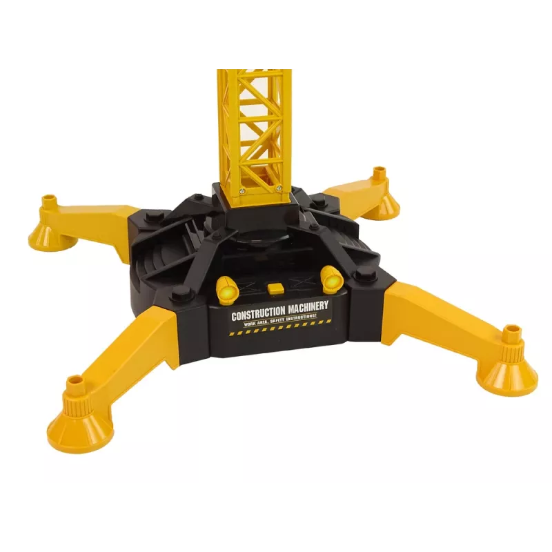 LEAN TOYS Obrovský žeriav s R/C diaľkovým ovládaním výška 183 cm 2 pracovné úrovne
