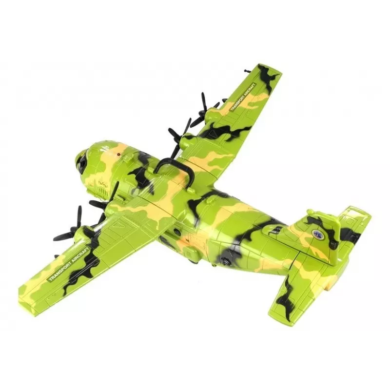 LEAN TOYS Obrovské vojenské lietadlo 55 cm s príslušenstvom