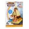 LEAN TOYS Indiánske teepee stan pre deti + 60 loptičiek 155 cm