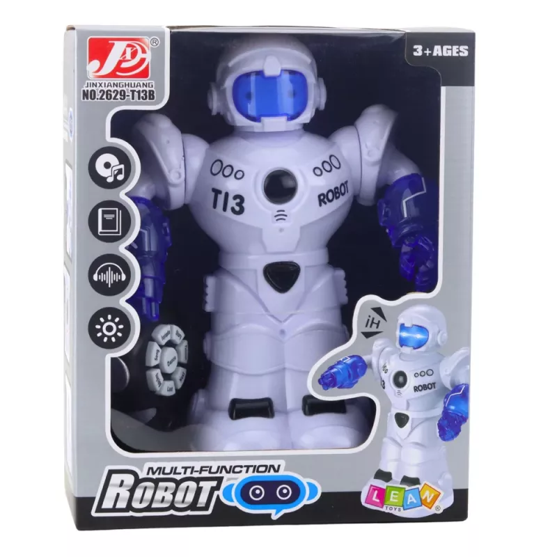 LEAN TOYS inteligentný diaľkovo ovládaný robot s RC ovládačom, svetlami a zvukmi