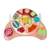 LEAN TOYS Interaktívny baby panel hračka hudba zvieratá ružová