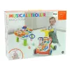 LEAN TOYS interaktívne chodítko pre bábätká 2-in-1 stôl červený