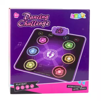 LEAN TOYS interaktívna tanečná podložka pre deti s Bluetooth 5.0, 5 hernými režimami & 3 jazykmi