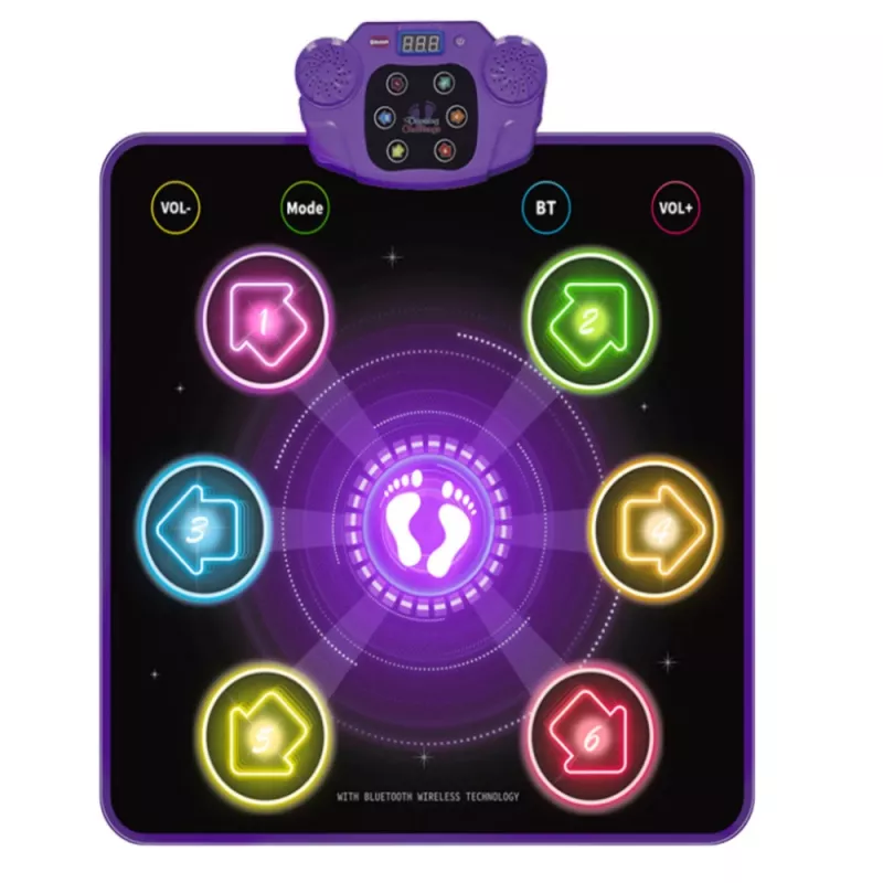 LEAN TOYS interaktívna tanečná podložka pre deti s Bluetooth 5.0, 5 hernými režimami & 3 jazykmi