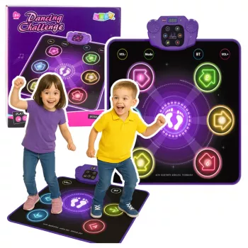 LEAN TOYS interaktívna tanečná podložka pre deti s Bluetooth 5.0, 5 hernými režimami & 3 jazykmi