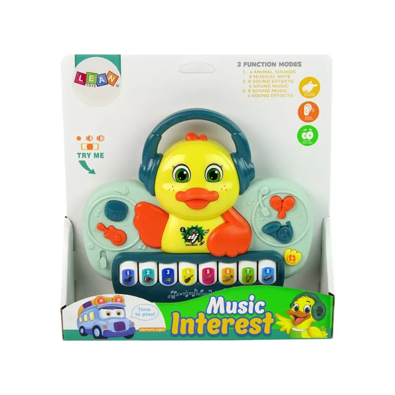LEAN TOYS interaktívne kačica piano DJ zvuk nástroje hudobné melódie
