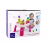 LEAN TOYS Interaktívny vzdelávací stolík s dráhou na loptičky a šmýkačkou modrý