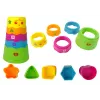 LEAN TOYS Interaktívny vzdelávací stolík s dráhou na loptičky a šmýkačkou modrý