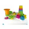 LEAN TOYS Interaktívny vzdelávací stolík s dráhou na loptičky a šmýkačkou modrý