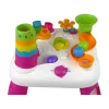 LEAN TOYS Interaktívny vzdelávací stolík triedič loptičiek šmýkačka ružový