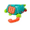LEAN TOYS Interaktívny vzdelávací telefón korytnačka 6in1 svetlá zvuky zelený