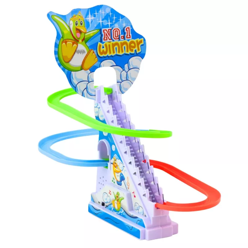 LEAN TOYS interaktívna sada tučniak so schodíkmi pre deti