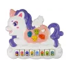 LEAN TOYS interaktívne piano jednorožec zvuky zvierat melódie biela