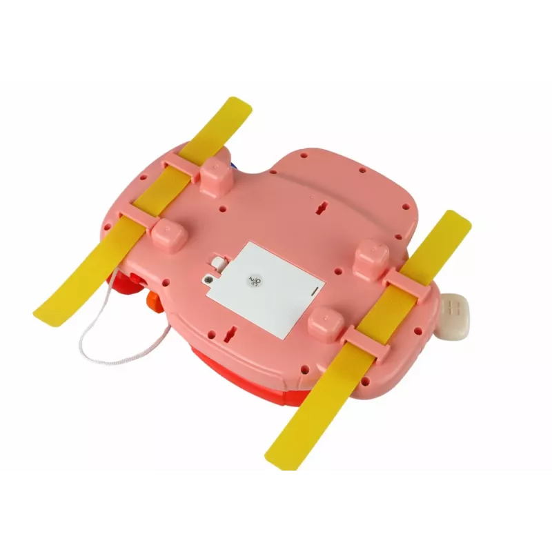 LEAN TOYS Interaktívny ružový volant simulátor jazdy multifunkčný
