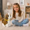 LEAN TOYS Interaktívny plyšový pes s jemnou srsťou, plemeno shih-tzu