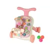 LEAN TOYS interaktívne chodítko a aktivitný stôl 2in1 ružový