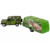 LEAN TOYS súprava vozidla Jeep s ťahacím dinosaurom prívesom