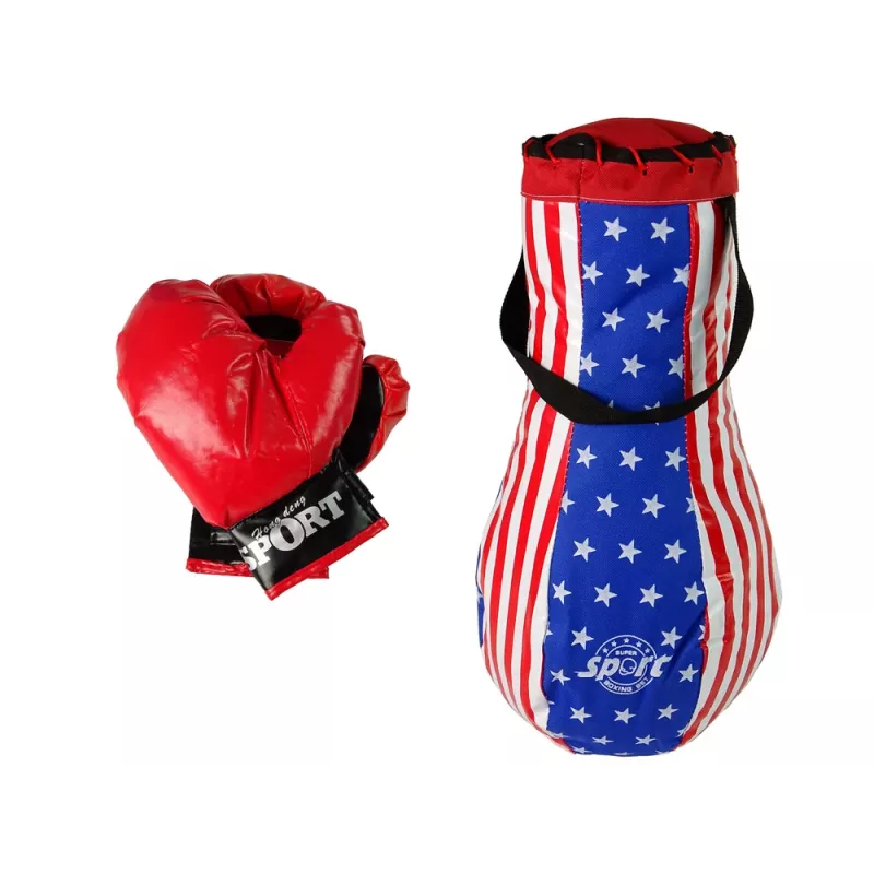 LEAN TOYS Detská boxerská súprava, mega box set pre deti s rukavicami, boxerské vrece 40 cm