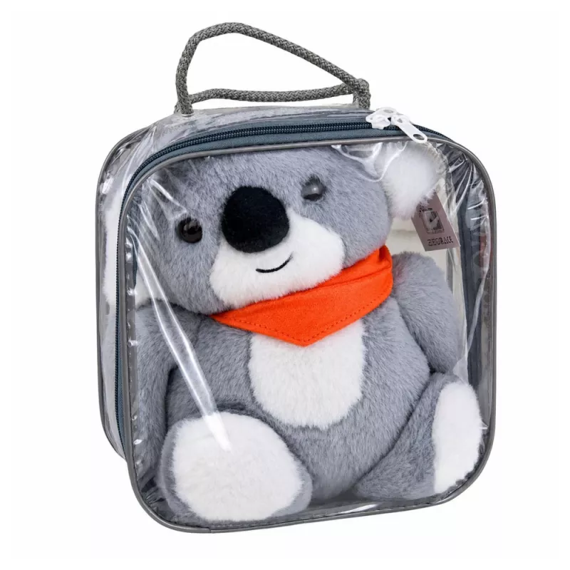 LEAN TOYS koala plyšová hračka terapeutický maskot 1.3 KG sivá 35 cm