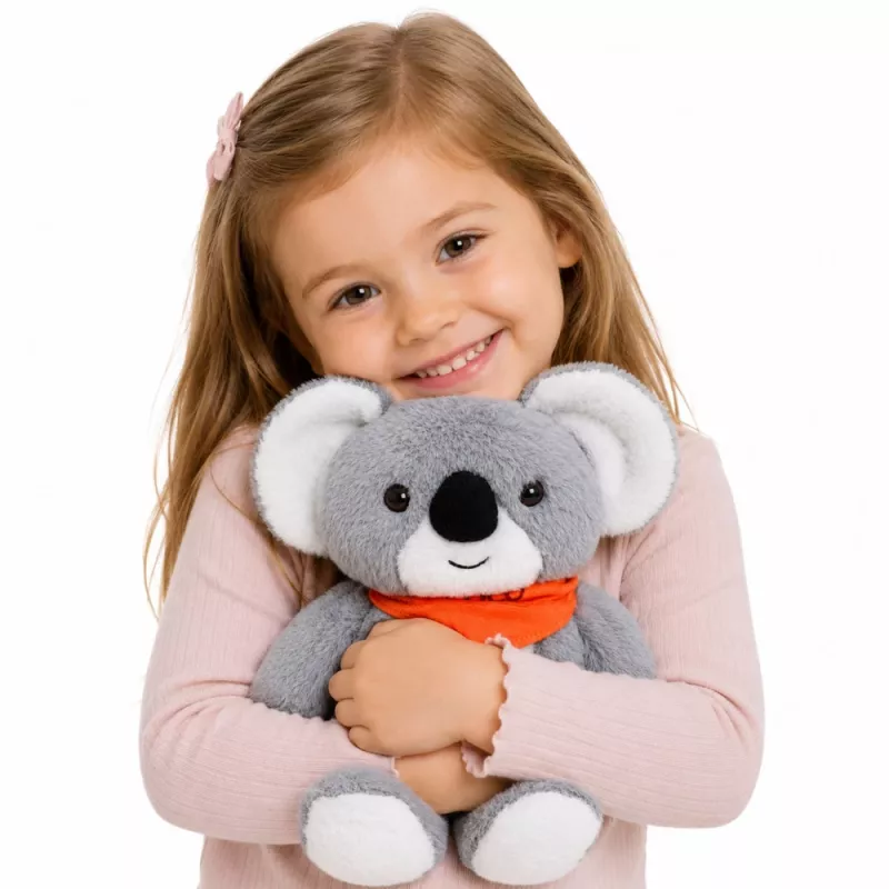 LEAN TOYS koala plyšová hračka terapeutický maskot 1.3 KG sivá 35 cm