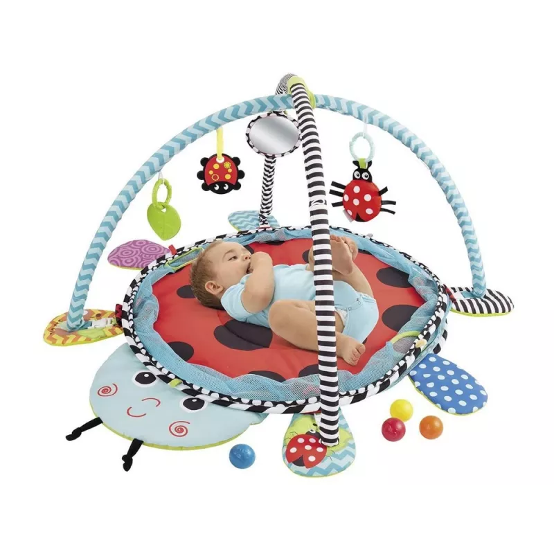 LEAN TOYS vzdelávacia podložka lienka ohrádka loptičky pre bábätká